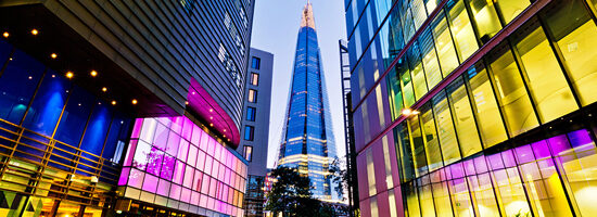 The Shard in Central London at dusk