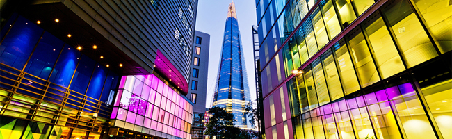 The Shard in Central London at dusk