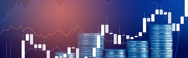 Stock,Market,Or,Forex,Trading,Graph,And,Candlestick,Chart,Suitable